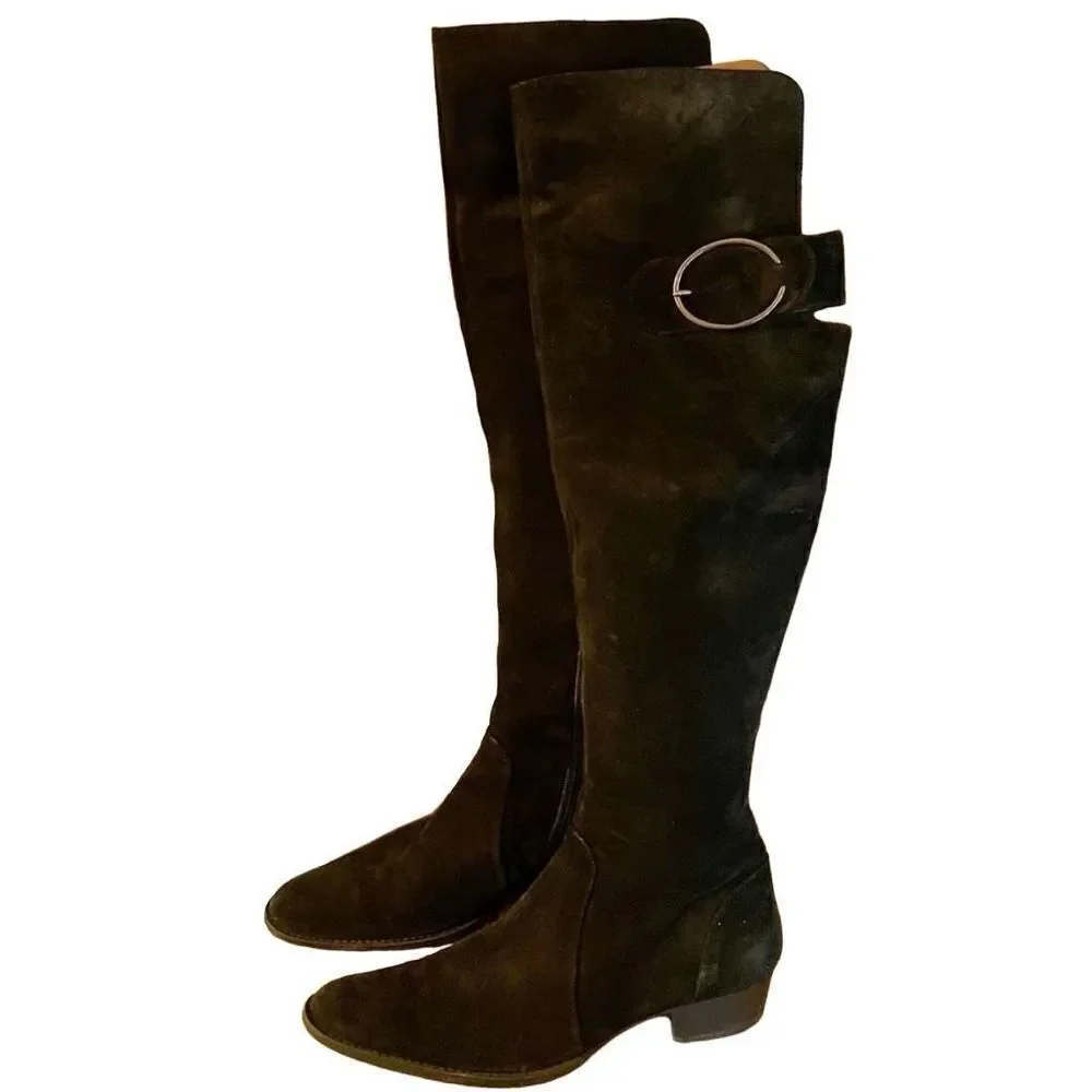 Accessoire diffusion suede point toe over knee boots size 7